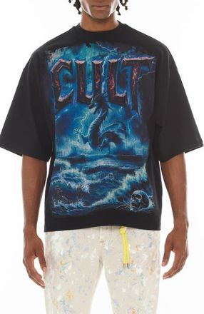 Cult of Individuality Crewneck Graphic T-Shirt in Black at Nordstrom, Size Xx-Large