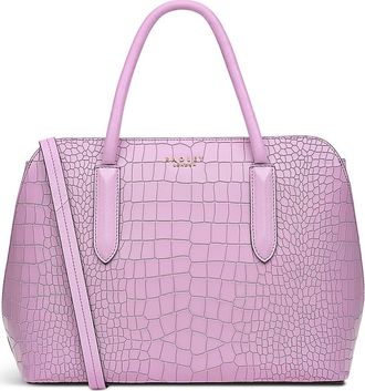 Radley London Liverpool Street 2.0 Medium Croc Embossed Crossbody Bag in Sugar Pink at Nordstrom Rack