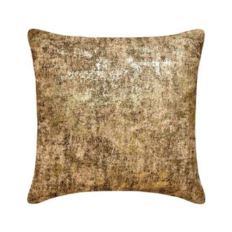 OEM Fundas De Almohada Decorativas Homecentric De 40,6 Cm X 40,6 Cm, Color Marr&oacute;n Y Dorado, Con Textura De Terciopelo Y L&aacute;mina, Ideales Para Sof&aacute;s. Glamou