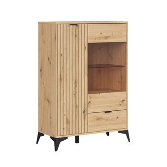 Petits Meubles Vajillero 2 puertas 1 caj&oacute;n estratificado marr&oacute;n