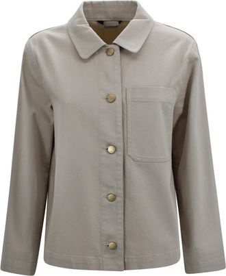 Max Mara Jassen, Dames, Beige, S, Katoen, Giacca camicia Fascino