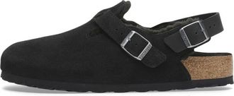 Birkenstock Tokio Shearling Suede Black 1028328