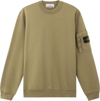 Stone Island 6100019 Seasonal Pocket Crewneck Sweatshirt Military Green L1S156100019S0410V005G
