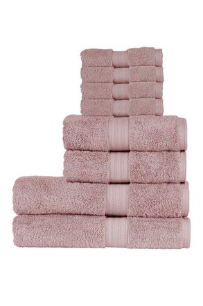 Christy Renaissance Luxury 675GSM Egyptian Cotton 8 Piece Towel Bale in Pale Pink