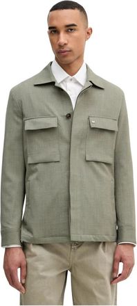 Michael Kors Shirt Jacket - Heren - Zomerjassen - Groen - XL - Wol - Jassen