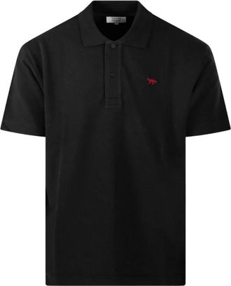 Maison Kitsun&eacute; Profile Fox Comfort Polo - Heren - Polos - Zwart - M - Katoen - Tops
