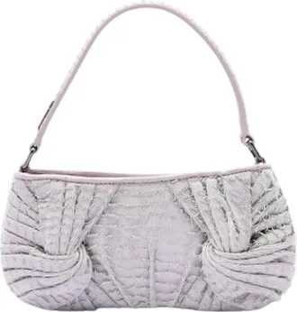 Burberry Pre-owned Shoulder Bags, female, Purple, Size: ONE SIZE Pre-owned Fringed Shoulder Bag