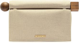 Jacquemus La Pochette Rond Carre Canvas Clutch - Beige - One Size