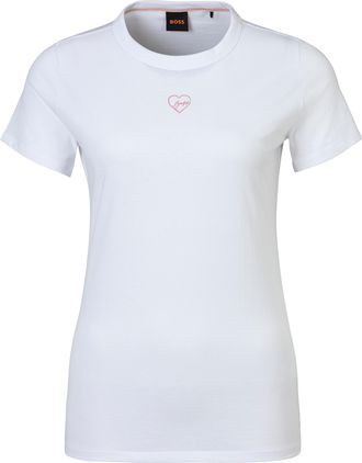 HUGO BOSS T-Shirt »Elogo Premium Damenmode« mit Graphic Detail vorn