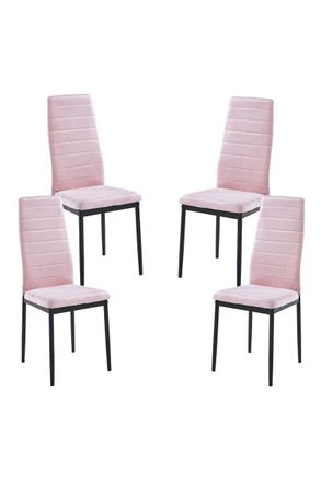 Regalos Miguel Packs Sillas Comedor - Pack 4 Sillas Lauter Terciopelo - Rosa