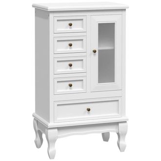 Berkfield Home Cabinet with 5 Drawers 2 Shelves White