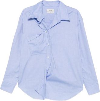 System Asymmetric-front Chest-pocket Shirt