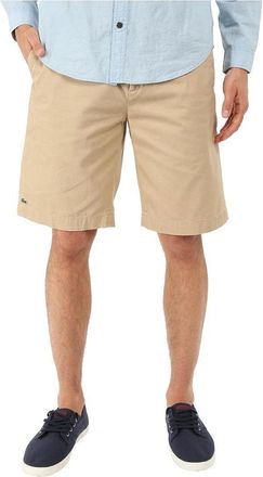 Lacoste Mens Lacoste FH0561-51 Bermuda Shorts Macaroon Brown Cotton Belt Loops JZZ302
