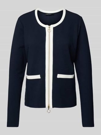 Betty Barclay Cardigan mit Rei&szlig;verschluss in Marine, Gr&ouml;&szlig;e 40