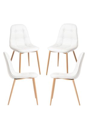 Regalos Miguel Regalos Miguel - Packs Sillas Comedor - Pack 4 Sillas Plazi - Blanco