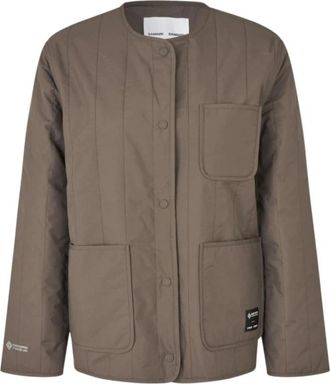 Sams&oslash;e & Sams&oslash;e Salexi Quilted Jacket - Heren - Zomerjassen - Bruin - XS - Polyester - Jassen