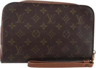 Louis Vuitton Pre-owned Canvas Clutch - Dames - Vintage Clutch - Bruin - ONE Size - Vintage
