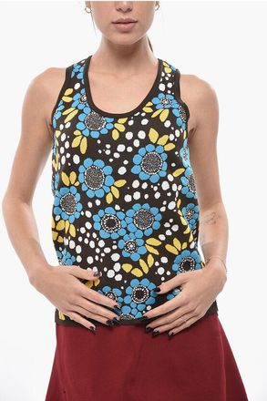 adidas WALES BONNER Knit Tank Top with Floral Pattern size Xl