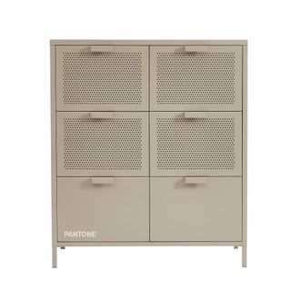 Pantone C&oacute;moda de 6 cajones de metal taupe 90cm
