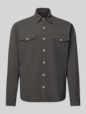 Cruna Hemdjacke mit Knopfleiste in Offwhite, Gr&ouml;&szlig;e 48