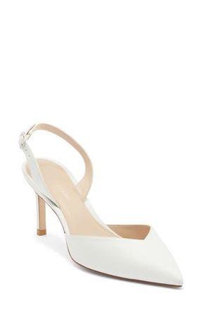 Stuart Weitzman Julia 75 Slingback Pump in White. at Nordstrom Rack, Size 10.5