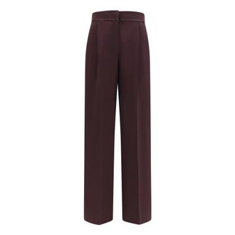 Forte_Forte Pantaloni a vita alta in Grain de Poudre - - Trousers - Donna - Rosso - M