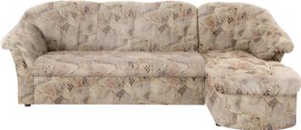 Domo Collection Ecksofa »Pegnitz, elegante Rückensteppung, kompakte Stellmasse 238/141cm, L-Form« wahlweise mit Bettfunktion