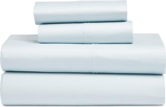 Nordstrom 400 Thread Count Organic Cotton Sateen Sheet Set in Blue Drift at Nordstrom, Size Standard