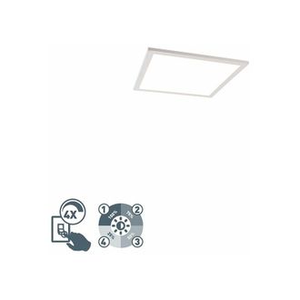 QAZQA Moderno Plaf&oacute;n Blanco 40 Cm Con Led Regulable En 4 Pasos - Liv Pl&aacute;stico /acero Cuadrada Incluye Led Max. 1 X 30 Watt - Qazqa