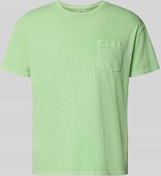 Superdry T-Shirt aus Baumwoll-Leinen-Mix mit Brusttasche in Mint, Gr&ouml;&szlig;e XXXL