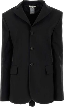 Nensi Dojaka Black Stretch Wool Blazer