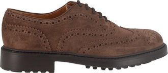 Doucal's Havana Brown Mink Suede Brogues