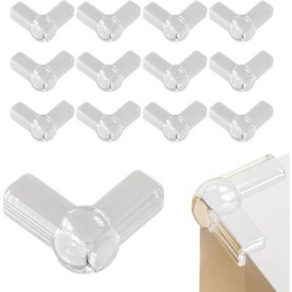 OEM Protezioni Angolari Per Tavolini Per Bambini, 12 Pezzi, Trasparenti, A Forma Di L, Con Cuscinetti DAria In Silicone, Per La Sicurezza Dei Mobili Per B