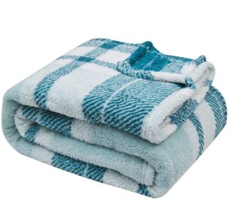 TJ Hughes Teddy Windsor Check Throw - Green - TJ Hughes
