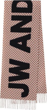 J.W.Anderson Visgraat Logo Sjaal - Heren - Wintersjaals - Bruin - ONE Size - Wol - Accessoires