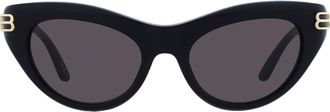 Balenciaga Grey Cat Eye Ladies Sunglasses BB0466S 001 55