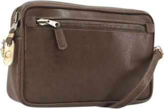 Gucci Pre-owned Vintage Shoulder Bag - Dames - Pre-owned - Bruin - Maat: ONE Size Leer