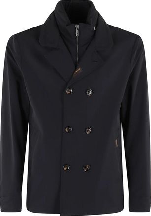Moorer Stijlvolle Gebreide Trui - Heren - Blazers - Blauw - XL - Jassen