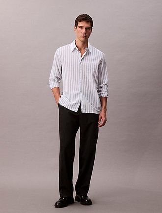 Calvin Klein Camisa Con Botones Holgada De Rayas