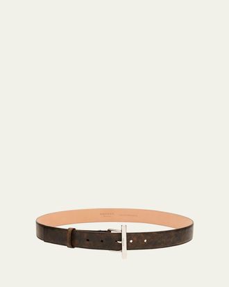 ベルト ALEXANDER MCQUEEN Woman Belt Brown 8133631AAUG 6408 Alexander McQueen Geometric Buckle Leather Belt | Black