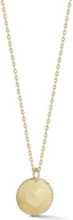 Ember Fine Jewelry 14K Gold Heart Medallion Necklace at Nordstrom Rack