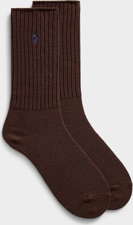 Polo Ralph Lauren Mens Contrast logo ribbed socks