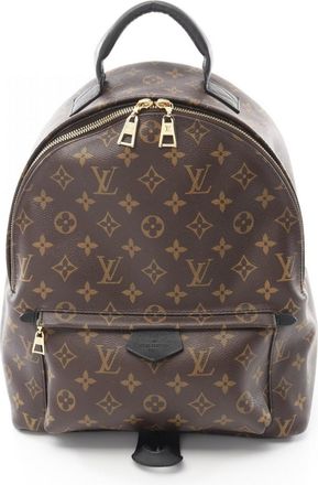 Louis Vuitton Black Brown Coated Canvas Pvc Monogram Leather Backpack (Pre-Owned)