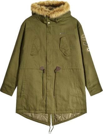 Lambretta Mens Cotton Canvas Parka (Khaki Green) - Size X-Large