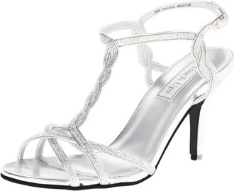 Touch Ups Womens Fran Dress Sandal, Silver Glitter, 5.5 UK