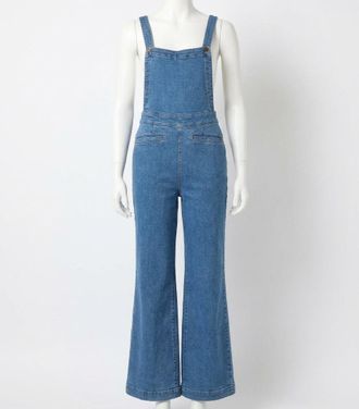 Faherty Organic Cotton Denim Siena Jumpsuit In Seabrook Wash