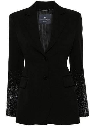 Ermanno Scervino rhinestone-embellished blazer - women - Polyester/Spandex/Elastane/Polyester/Viscose/glass - 44 - Black