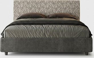 Itamoby Cama Matrimonio Tela 160x190 Contenedor Moderno Arla Norris Era - Blanco