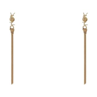 Saint Laurent Earrings, female, Yellow, Size: ONE SIZE Cassandre Pom Pom Earrings
