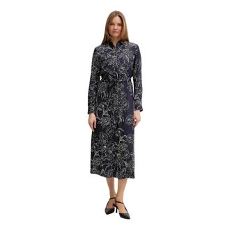 GANT Bloemenprint Blousejurk - Dames - Jurken - Blauw - Maat: 2XS Viscose
